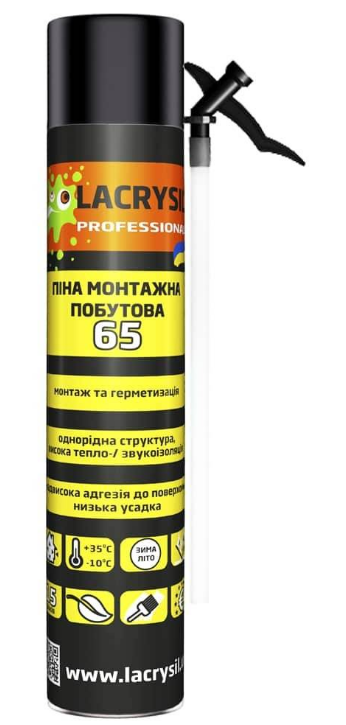 Піна монтажна побутова LACRYSIL 800 мл